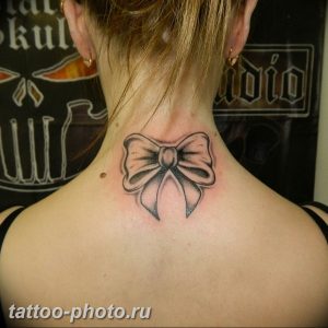 фото тату бантик 24.12.2018 №578 - photo tattoo bow - tattoo-photo.ru