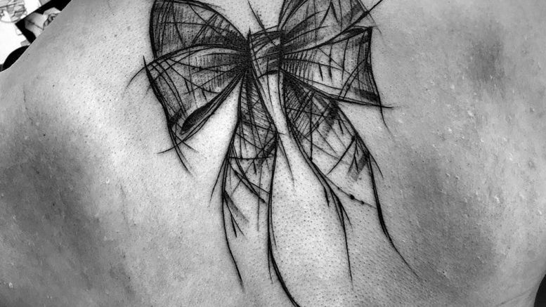 фото тату бантик 24.12.2018 №580 - photo tattoo bow - tattoo-photo.ru