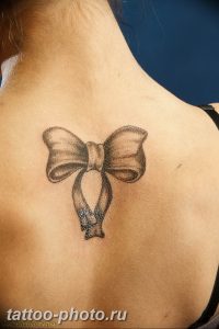 фото тату бантик 24.12.2018 №583 - photo tattoo bow - tattoo-photo.ru