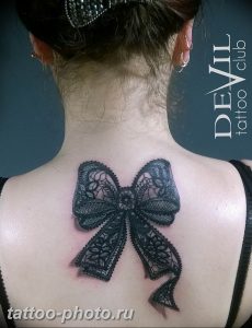 фото тату бантик 24.12.2018 №586 - photo tattoo bow - tattoo-photo.ru