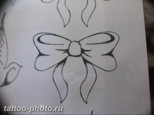 фото тату бантик 24.12.2018 №591 - photo tattoo bow - tattoo-photo.ru
