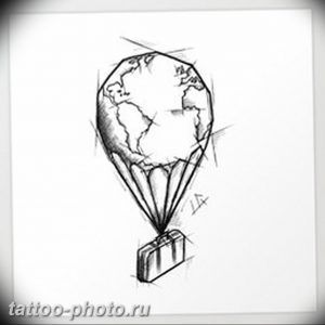 фото тату воздушный шар 22.12.2018 №011 - photo tattoo balloon - tattoo-photo.ru