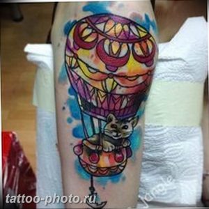 фото тату воздушный шар 22.12.2018 №014 - photo tattoo balloon - tattoo-photo.ru