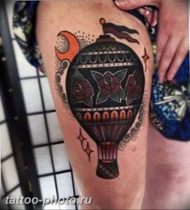 фото тату воздушный шар 22.12.2018 №023 - photo tattoo balloon - tattoo-photo.ru