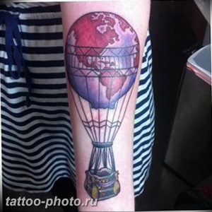 фото тату воздушный шар 22.12.2018 №029 - photo tattoo balloon - tattoo-photo.ru