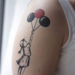 фото тату воздушный шар 22.12.2018 №040 - photo tattoo balloon - tattoo-photo.ru