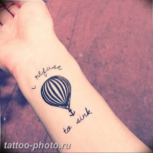 фото тату воздушный шар 22.12.2018 №042 - photo tattoo balloon - tattoo-photo.ru