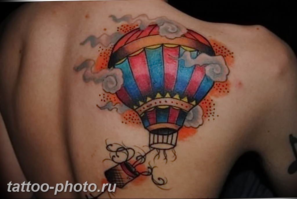 фото тату воздушный шар 22.12.2018 №045 - photo tattoo balloon - tattoo-photo.ru