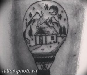 фото тату воздушный шар 22.12.2018 №053 - photo tattoo balloon - tattoo-photo.ru