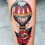 фото тату воздушный шар 22.12.2018 №068 - photo tattoo balloon - tattoo-photo.ru