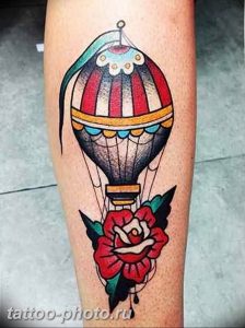 фото тату воздушный шар 22.12.2018 №068 - photo tattoo balloon - tattoo-photo.ru