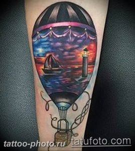фото тату воздушный шар 22.12.2018 №071 - photo tattoo balloon - tattoo-photo.ru