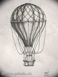 фото тату воздушный шар 22.12.2018 №077 - photo tattoo balloon - tattoo-photo.ru