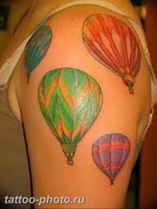 фото тату воздушный шар 22.12.2018 №086 - photo tattoo balloon - tattoo-photo.ru