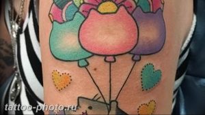 фото тату воздушный шар 22.12.2018 №089 - photo tattoo balloon - tattoo-photo.ru