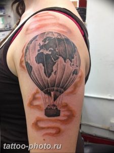 фото тату воздушный шар 22.12.2018 №093 - photo tattoo balloon - tattoo-photo.ru
