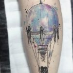 фото тату воздушный шар 22.12.2018 №095 - photo tattoo balloon - tattoo-photo.ru