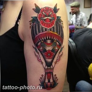 фото тату воздушный шар 22.12.2018 №100 - photo tattoo balloon - tattoo-photo.ru