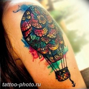 фото тату воздушный шар 22.12.2018 №107 - photo tattoo balloon - tattoo-photo.ru