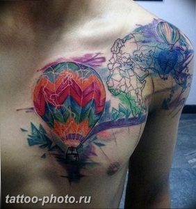 фото тату воздушный шар 22.12.2018 №181 - photo tattoo balloon - tattoo-photo.ru