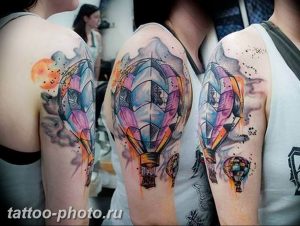 фото тату воздушный шар 22.12.2018 №251 - photo tattoo balloon - tattoo-photo.ru