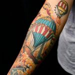 фото тату воздушный шар 22.12.2018 №262 - photo tattoo balloon - tattoo-photo.ru