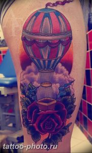 фото тату воздушный шар 22.12.2018 №287 - photo tattoo balloon - tattoo-photo.ru