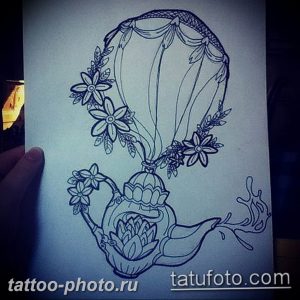 фото тату воздушный шар 22.12.2018 №320 - photo tattoo balloon - tattoo-photo.ru