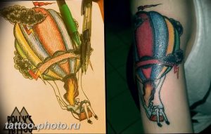 фото тату воздушный шар 22.12.2018 №337 - photo tattoo balloon - tattoo-photo.ru