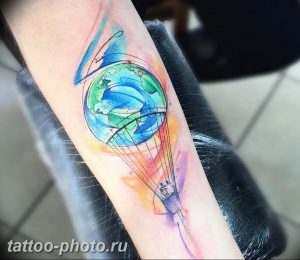 фото тату воздушный шар 22.12.2018 №375 - photo tattoo balloon - tattoo-photo.ru