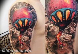 фото тату воздушный шар 22.12.2018 №377 - photo tattoo balloon - tattoo-photo.ru