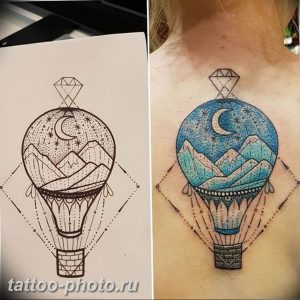 фото тату воздушный шар 22.12.2018 №379 - photo tattoo balloon - tattoo-photo.ru