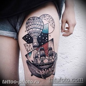 фото тату воздушный шар 22.12.2018 №382 - photo tattoo balloon - tattoo-photo.ru