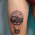 фото тату воздушный шар 22.12.2018 №395 - photo tattoo balloon - tattoo-photo.ru