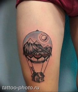 фото тату воздушный шар 22.12.2018 №395 - photo tattoo balloon - tattoo-photo.ru