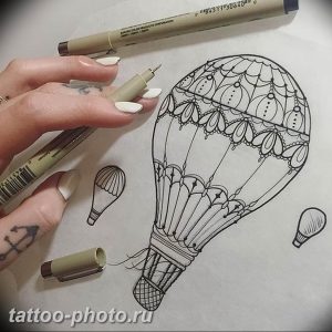фото тату воздушный шар 22.12.2018 №399 - photo tattoo balloon - tattoo-photo.ru