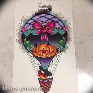 фото тату воздушный шар 22.12.2018 №414 - photo tattoo balloon - tattoo-photo.ru