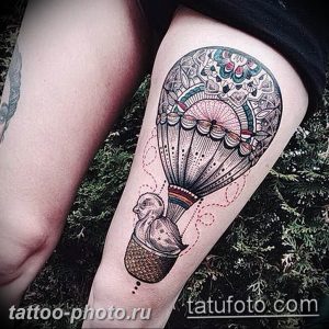 фото тату воздушный шар 22.12.2018 №418 - photo tattoo balloon - tattoo-photo.ru