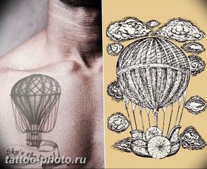 фото тату воздушный шар 22.12.2018 №421 - photo tattoo balloon - tattoo-photo.ru