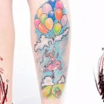 фото тату воздушный шар 22.12.2018 №433 - photo tattoo balloon - tattoo-photo.ru