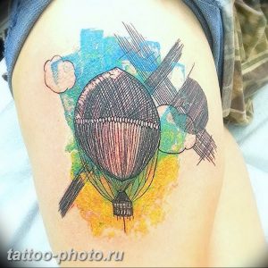 фото тату воздушный шар 22.12.2018 №488 - photo tattoo balloon - tattoo-photo.ru