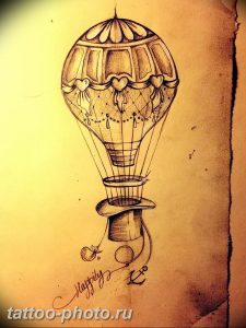 фото тату воздушный шар 22.12.2018 №505 - photo tattoo balloon - tattoo-photo.ru