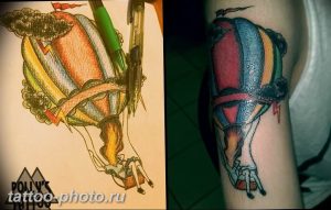 фото тату воздушный шар 22.12.2018 №508 - photo tattoo balloon - tattoo-photo.ru