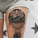 фото тату воздушный шар 22.12.2018 №512 - photo tattoo balloon - tattoo-photo.ru