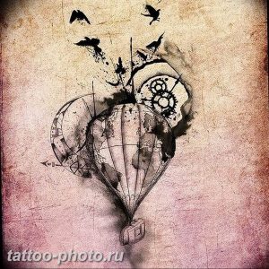 фото тату воздушный шар 22.12.2018 №520 - photo tattoo balloon - tattoo-photo.ru