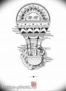 фото тату воздушный шар 22.12.2018 №522 - photo tattoo balloon - tattoo-photo.ru