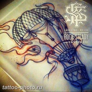 фото тату воздушный шар 22.12.2018 №525 - photo tattoo balloon - tattoo-photo.ru