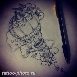 фото тату воздушный шар 22.12.2018 №534 - photo tattoo balloon - tattoo-photo.ru