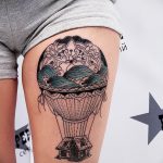 фото тату воздушный шар 22.12.2018 №546 - photo tattoo balloon - tattoo-photo.ru