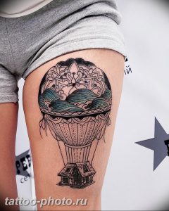 фото тату воздушный шар 22.12.2018 №546 - photo tattoo balloon - tattoo-photo.ru